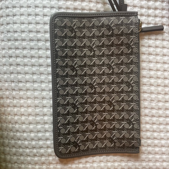 Tory Burch Gray Geometric Print Tote - Picture 11 of 15